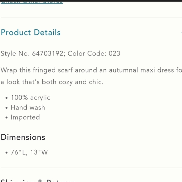 Anthropologie Cozy Fringed Scarf - camel - Picture 6 of 9